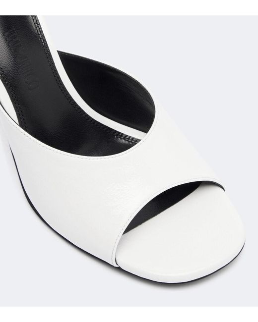 The Attico White Betta Leather Mules