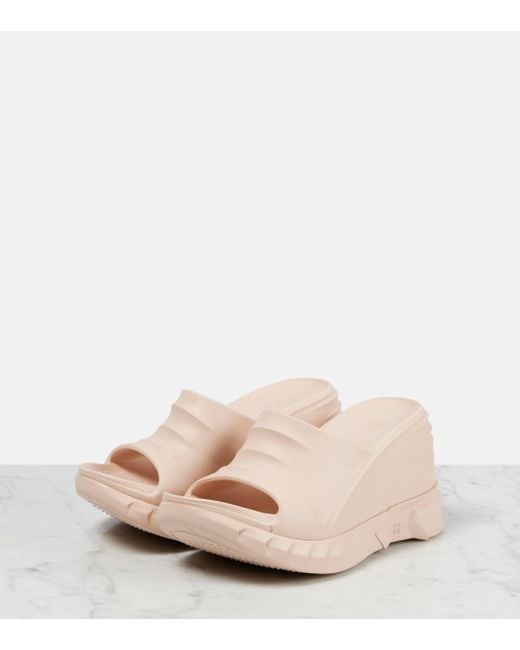 Givenchy Natural Marshmallow Wedge Slides