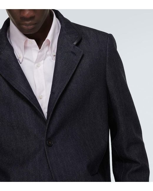 Chaqueta Spagna De Algodon Y Cachemir Loro Piana de hombre de color Blue