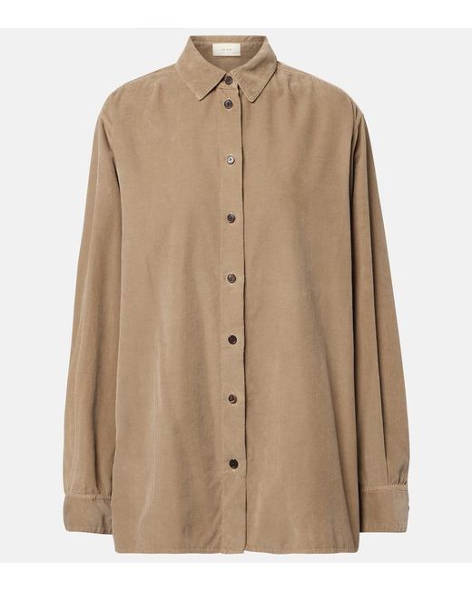 The Row Natural Sisilia Cotton Corduroy Shirt