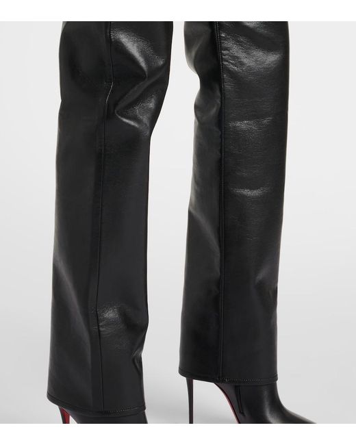 Agolde Black 90's Pinch Waist High-Rise Straight Pants