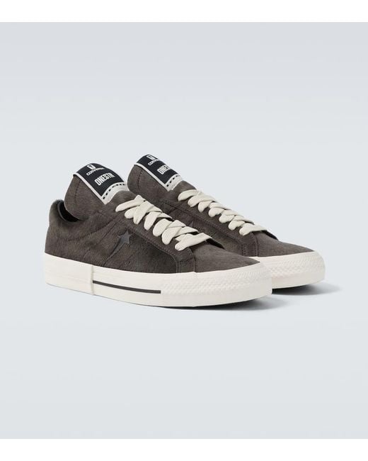 Rick Owens X Converse Sneakers Aus Kalbshaar in Gray für Herren