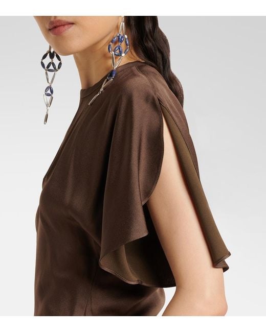 Isabel Marant Brown Karlita Satin Top