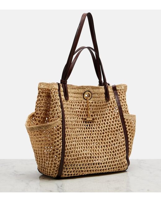 Chloé Metallic X Made For A Iconic Raffia Shoulder Bag