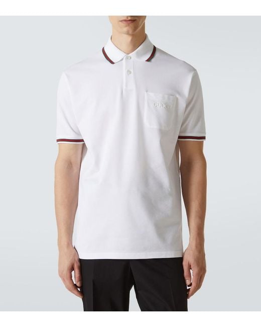 Gucci White Polo Shirt for men