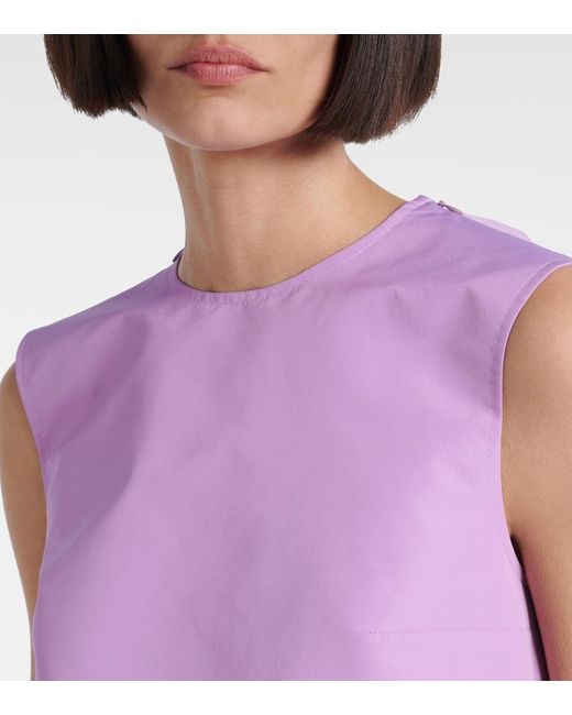 Patou Purple Slees Faille Top