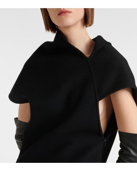 The Row Black Kamil Paneled Cashmere Gown