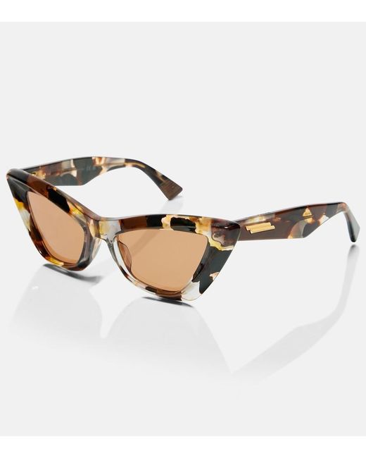 Bottega Veneta Brown Reace Cat-Eye Sunglasses