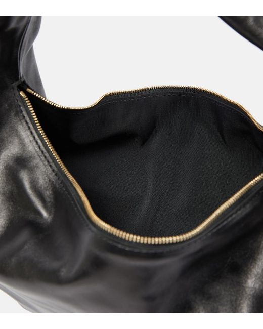 Khaite Black Olivia Medium Leather Shoulder Bag - Women's - Leather