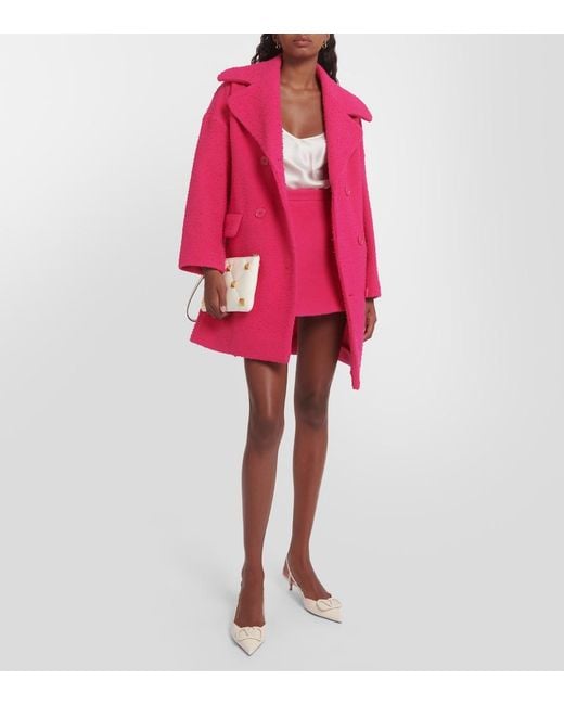 RED Valentino Pink Virgin Wool Miniskirt