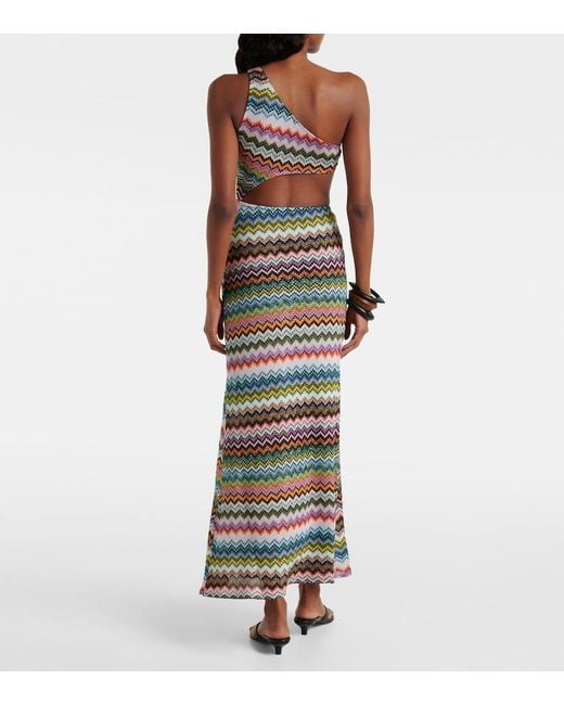 Pareo De Lame En Zigzag Missoni de color White