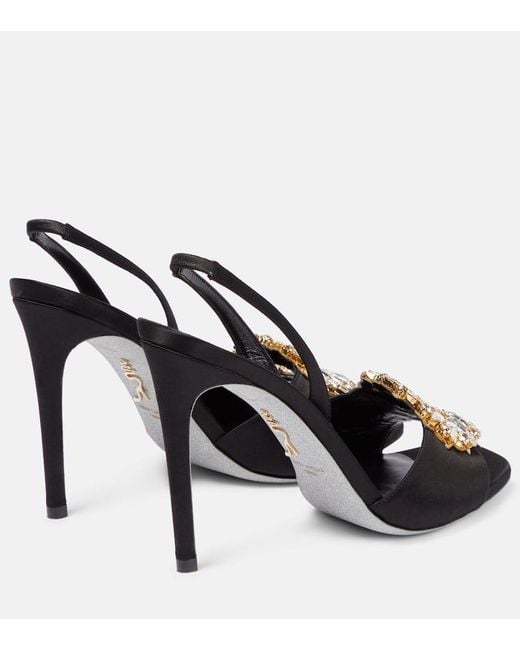 Rene Caovilla Black Amanda Sandals