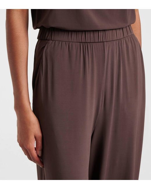 Max Mara Savio High-Rise Wide-Leg Pants in Brown | Lyst UK