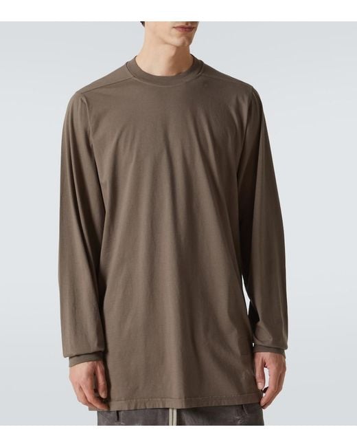 Rick Owens Brown Oversized Cotton Jersey T-Shirt for men