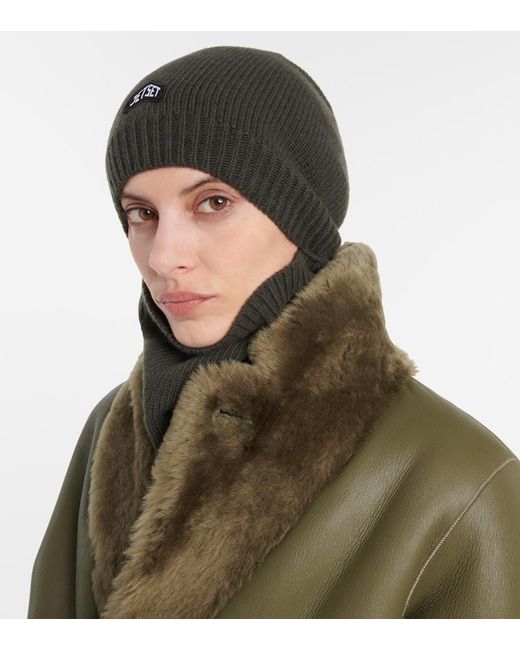 Jet Set Green Wool Ski Mask