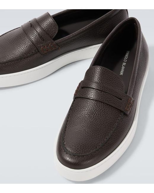 Nauticos Ellis De Piel Manolo Blahnik de hombre de color Brown