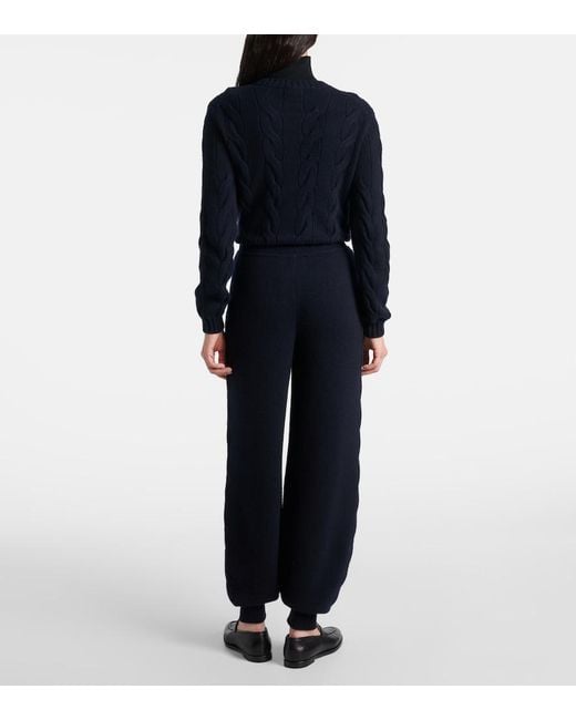 Loro Piana Blue Napier Cashmere Sweatpants