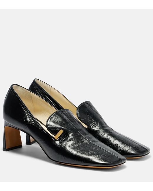 Phoebe Philo Black Leather Loafer Pumps
