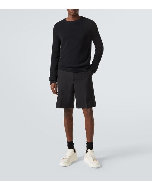 McQueen White Oversized Leather Sneakers for men