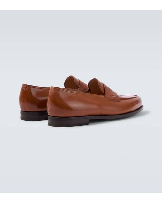John Lobb Loafers Lopez Aus Leder in Brown für Herren
