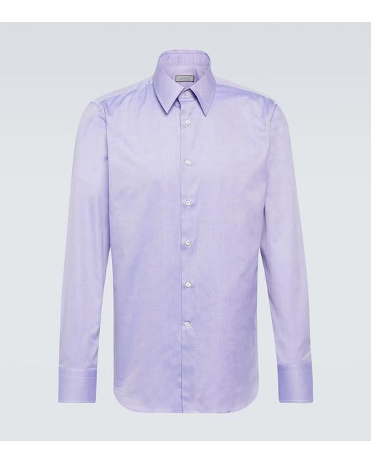 Canali Hemd aus Baumwolle in Purple für Herren
