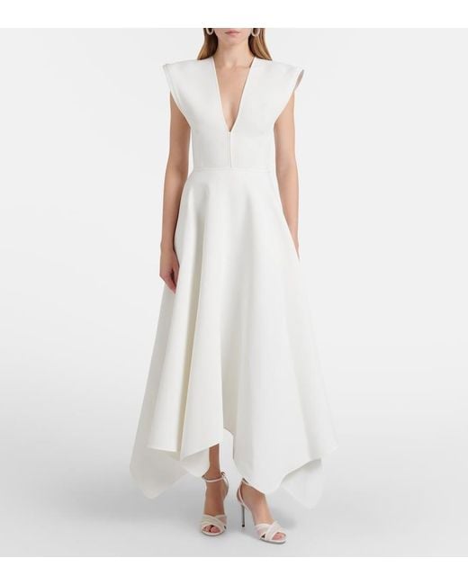 Aquazzura White Voile Satin And Chiffon Sandals