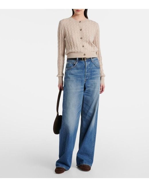 Jardin Des Orangers Natural Wool And Cashmere Cardigan