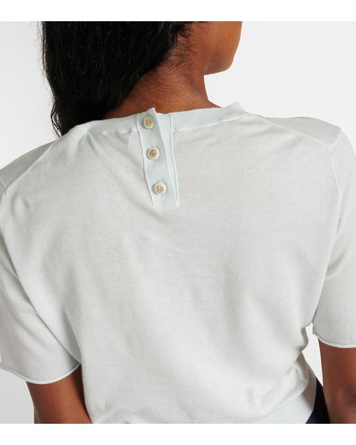 Jersey De Algodon Tory Burch de color White