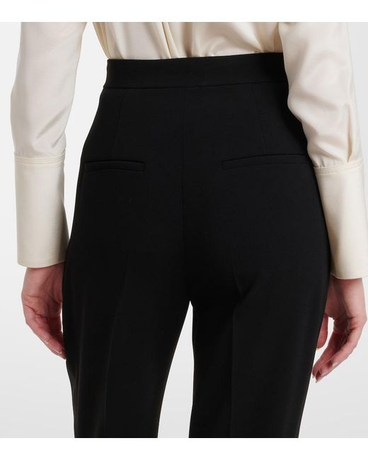 Max Mara Blue Ecrine Cady Flared Pants