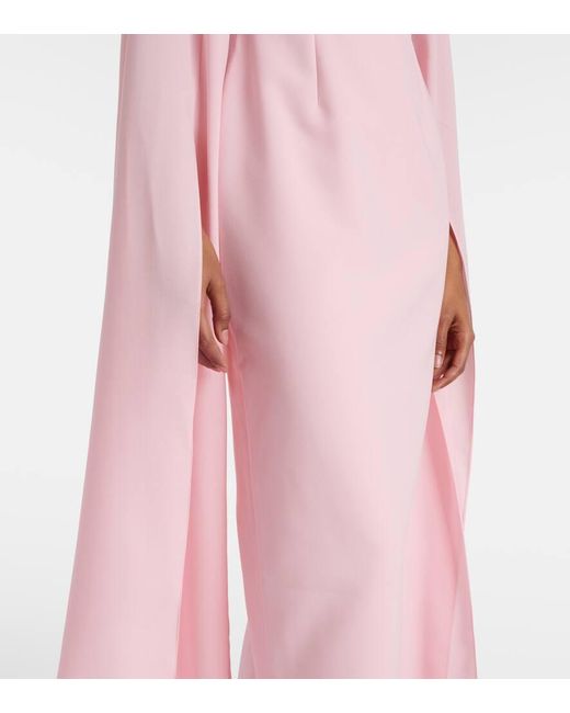 Roksanda Pink Midikleid Nour Aus Crepe