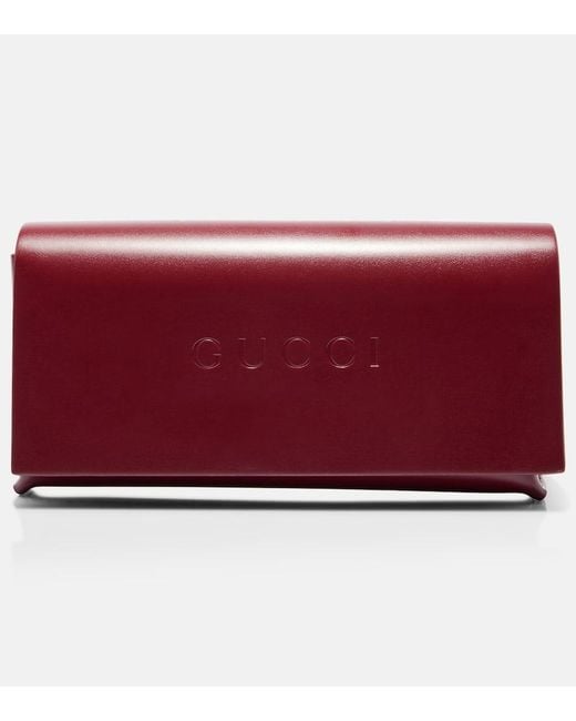 Occhiali Da Sole Ovali Con Cristalli di Gucci in Pink