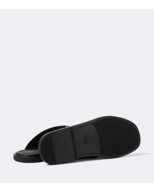 Prada Black Leather Sandals for men