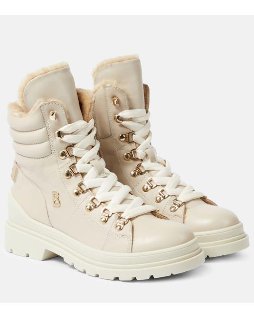 Bogner Shearling-lined Leather Boots in Natural | Lyst