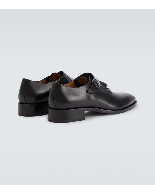 Christian Louboutin Monkstrap-Schuhe Chambelimonk Aus Leder in Black für Herren