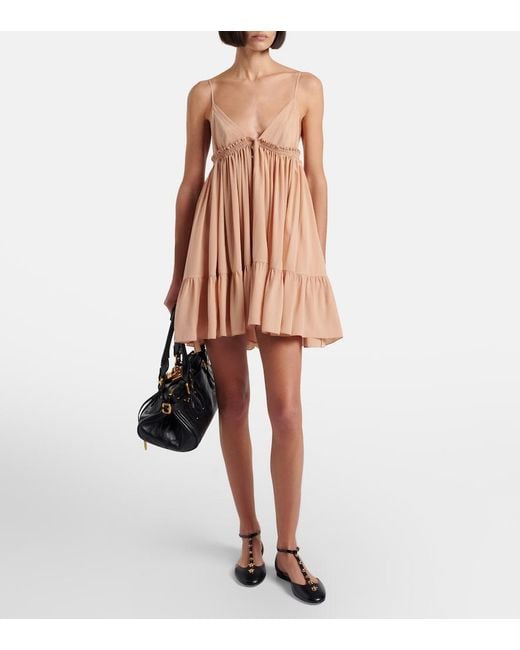 Chloé Pink Silk Crepe Minidress
