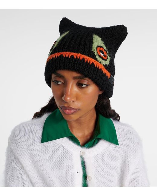 Loewe Black X Louis Wain Muetze Cat Aus Einem Wollgemisch
