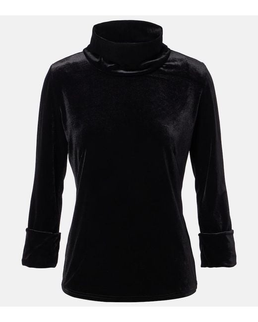Dorothee Schumacher Black Soft Elegance Velvet Top