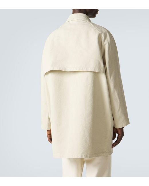 Auralee Natural Cotton Twill Coat for men