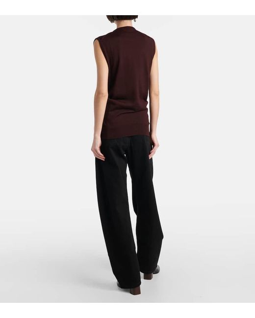 Lemaire Purple Wool-Blend Top