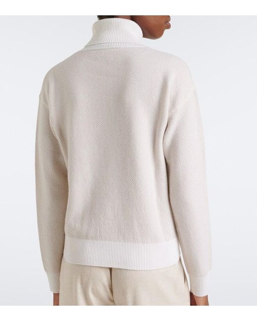 Eleventy Pink Cashmere Turtleneck Sweater