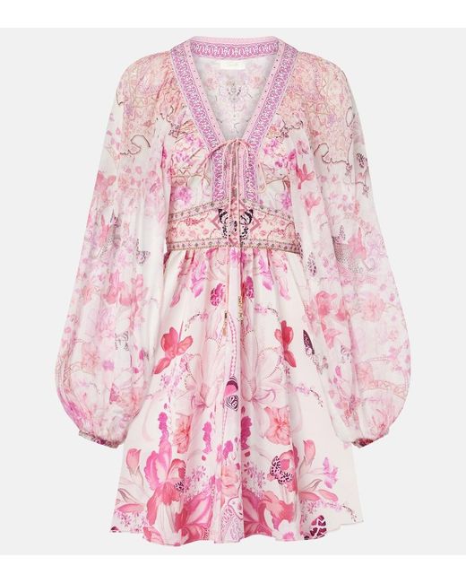 Camilla Pink Minikleid Aus Seide