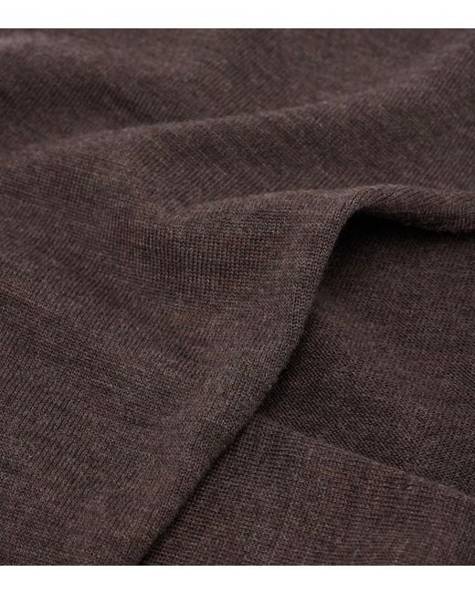 Lemaire Brown Wool Hood