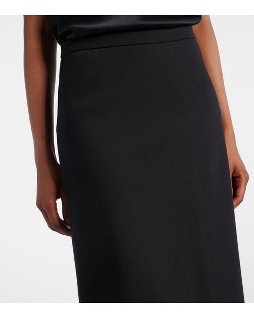 Max Mara Black Vernice Jersey Maxi Skirt