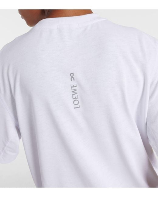Loewe White X On Logo Jersey T-shirt