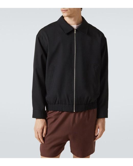 FRAME Black Wool Blouson for men
