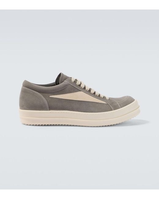 Rick Owens White Vintage Leather Sneakers for men