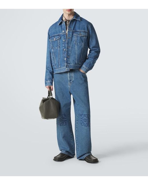 Loewe Blue Anagram Straight Jeans for men