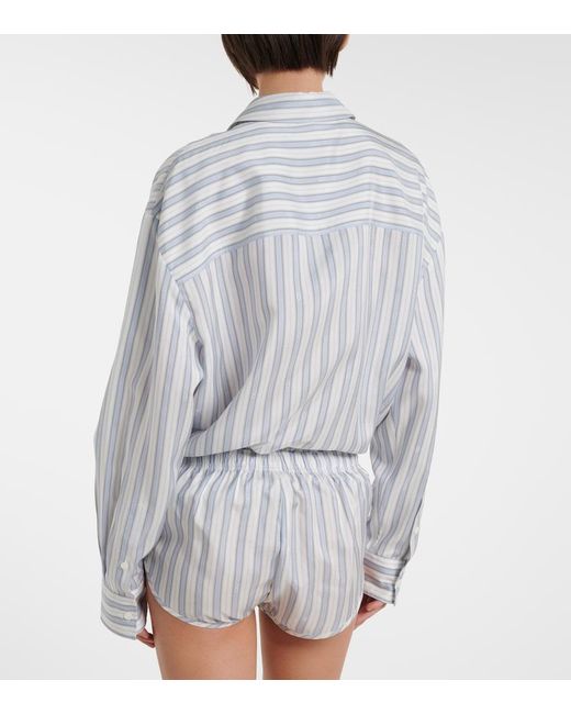 Gucci White Interlocking G Silk Jacquard Shorts