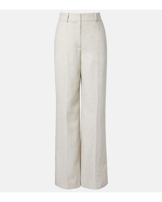 Pantalon Droit Arven En Lin Et Coton Joseph en coloris White