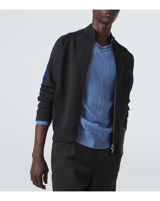 Wales Bonner Blue Roots Polo Sweater for men